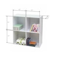 thumbnail image 2 of White Wood 4 Cube Organizer Storage Unit Bookcase Organizer, 2 of 2