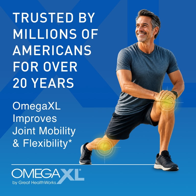 OmegaXL Natural Joint & Muscle Health Supplement with Fatty Acids