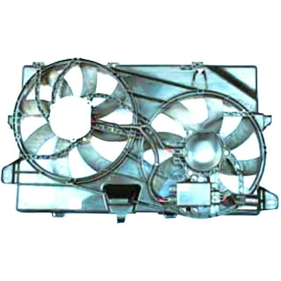 Radiator Fan Assembly - Compatible with 2007 - 2014 Ford Edge 3.5L / 3.7L V6 (without Tow Package) 2008 2009 2010 2011 2012 2013