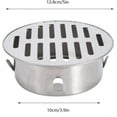 thumbnail image 2 of ABCISI Floor Drain, Stainless Steel Round Sink Removable Anti-Blocking Drain for Outdoor Yard, Roof, Balcony, 110 Flat Mouth, Large Displacement, Easy to Install and Clean, 2 of 16