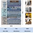 thumbnail image 2 of XZYG Granddaughter Gifts from Grandma Blanket Granddaughter Gifts Throw Blanket Gifts for Granddaughter Blankets Throws Granddaughter Gift Ideas for Birthday Graduation Christmas(50*60inch), 2 of 7