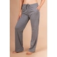 thumbnail image 3 of Women's Cottonique W12209 Latex Free Cotton Drawstring Sleep Pant w/ Pockets (Melange Grey 9), 3 of 4