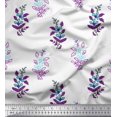 thumbnail image 1 of Soimoi Silk Fabric Leaves & Floral Block Printed Craft Fabric by The Yard 42 Inch Wide, 1 of 4