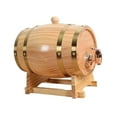 thumbnail image 3 of Fiocias Oak Wine Barrel with Stand Retro Storage Container Port Keg Wood Wine Barrel for 1L, 3 of 9