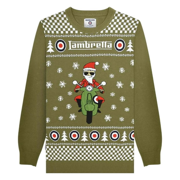 Lambretta Mens AW25 Scooter Christmas Sweater