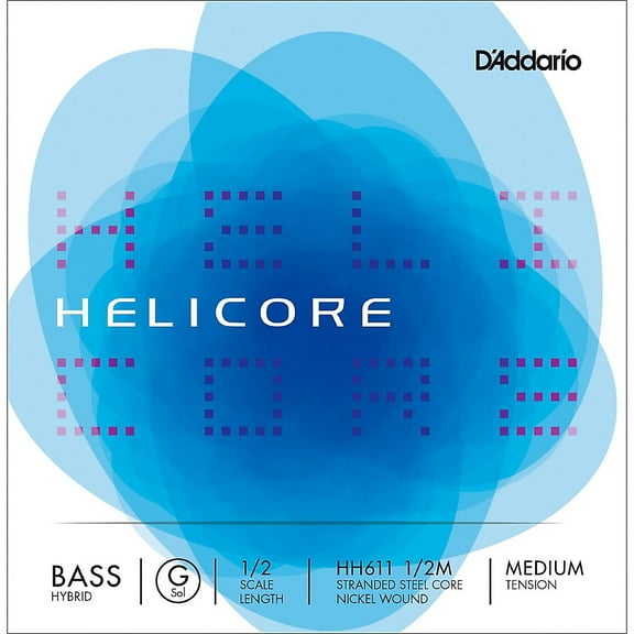 D'Addario Helicore Hybrid Series Double Bass G String 1/2 Size