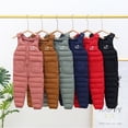 thumbnail image 5 of Esaierr Toddler Newborn Boys Girls Winter Warm Down Snow Clothes Baby Pants Strap Overalls Snowsuit Zipper Snow Bibs Jumpsuit for 9M-4Years, 5 of 7