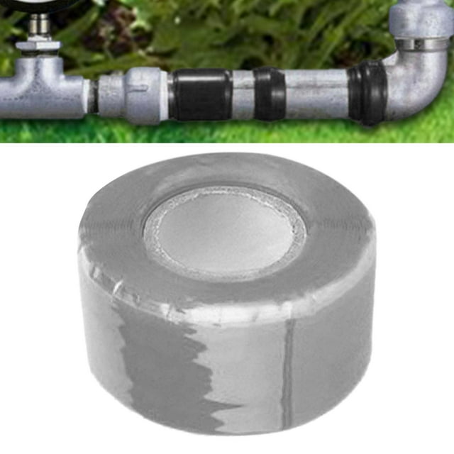 Cinta de silicona autofusión eléctrica duradera cocina sellada de alta presión tuberías de alcantarillado tira de sellado para mazos de cables a Gris perfecl Tira de autofusión