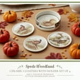 thumbnail image 2 of Spode Woodland Round Coasters with Holder | Set of 4 Ceramic Coasters with Assorted Bird Motifs | Microwave, Dishwasher, and Freezer Safe | Drink Coasters for Tabletop Protection, 2 of 7