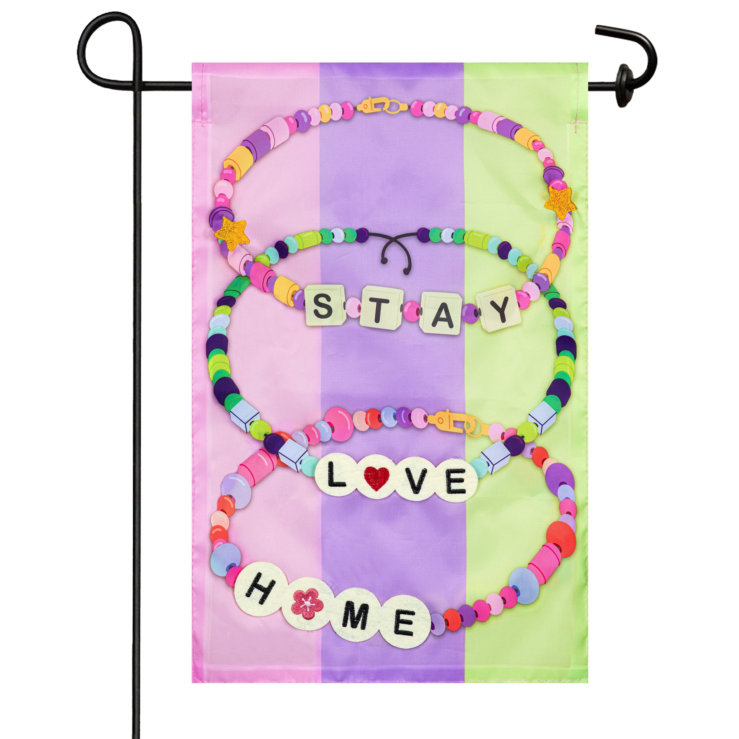 Meadow Creek 11.5" x 18" Spring Friendship Bracelet Outdoor Yard Flag