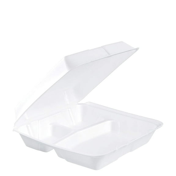 95HT3R 3 Comp Foam Hinged Container, 9.5 in (Case of 200)