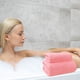 thumbnail image 4 of Juego de toallas de baño de lino suave | 1 toalla de baño y 1 toallita | Toallas de secado rápido y alta absorción para adultos | Baño, gimnasio y playa, 4 of 6