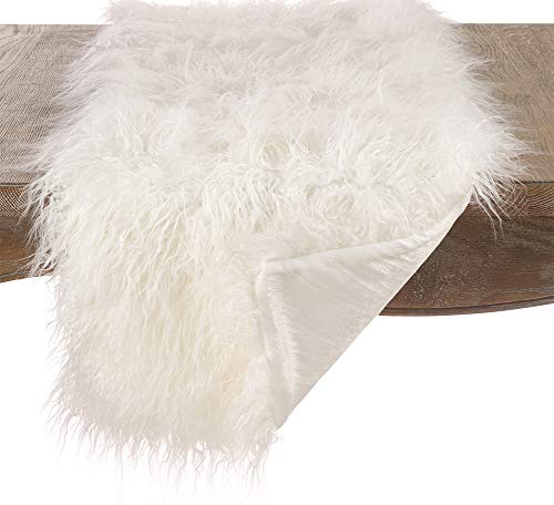 Fennco Styles Decorative Faux Mongolian Fur Runner (Ivory, 16"x72" Oblong) - image 2 of 2