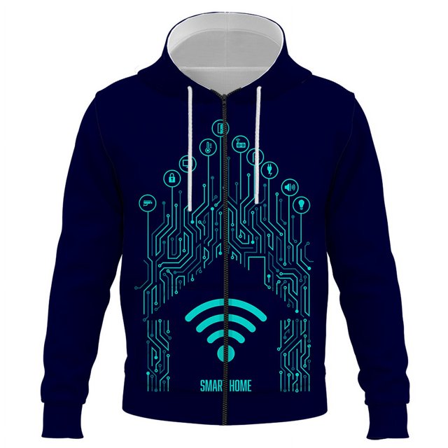 Sudadera con capucha y cremallera 3D para hombre y mujer, ropa de otoño, sudadera con capucha de manga larga a la moda Harajuku, jersey divertido, ropa para hombre, tops