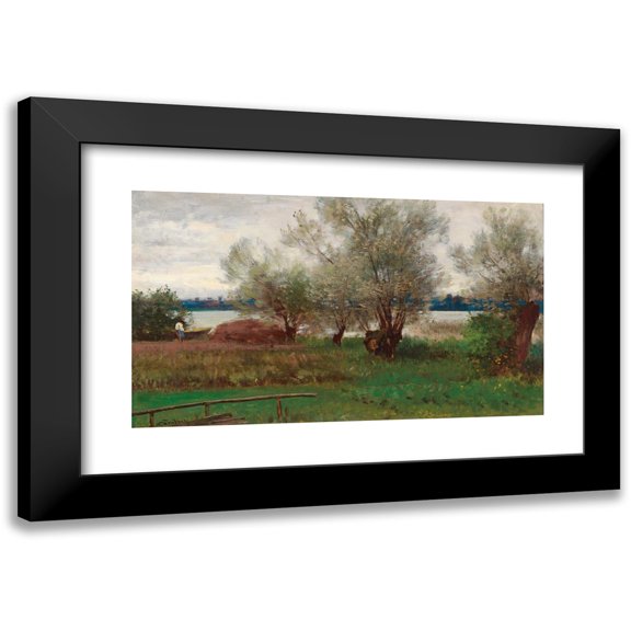 Joseph Wopfner 14x10 Black Modern Framed Museum Art Print Titled - Weiden Am Chiemsee