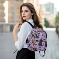 thumbnail image 6 of FORMRS Mini Backpack Purse for Women Travel Daypack Casual Shoulder Bag, Halloween Cats, 6 of 7