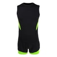 thumbnail image 3 of para Hombre, Camiseta de , Chaleco Sin , Camiseta con Pantalones Cortos, Conjunto de Mallas, ropa para deportiva Libre, Tra 3XL Fluo Green Black, 3 of 9
