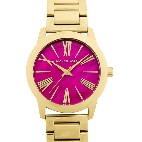 Michael Kors Hartman Quartz Pink Dial Stainless Steel Ladies Watch MK3520