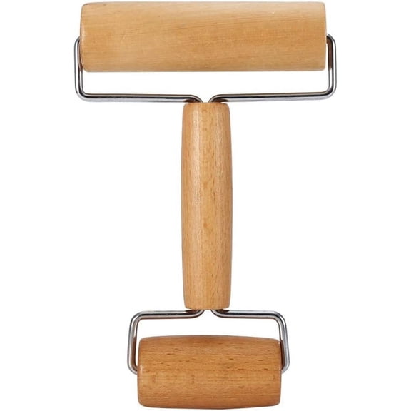 Small Rolling Pin, Wooden Dough Roller, Non-Stick Pizza Roller, Dough Baker Roller Set for Home Kitchen Baking Cooking