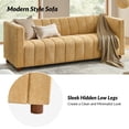 thumbnail image 4 of 3-Seater Modern Sofa with Removable Throw Pillows Chenille Fabric Couch for Living Room Camel, 4 of 7