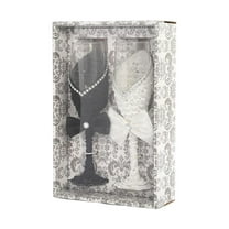deevoka 2 Piece Wedding Champagne Glass Set, Drinking Glasses, Glassware, Toasting Cups,