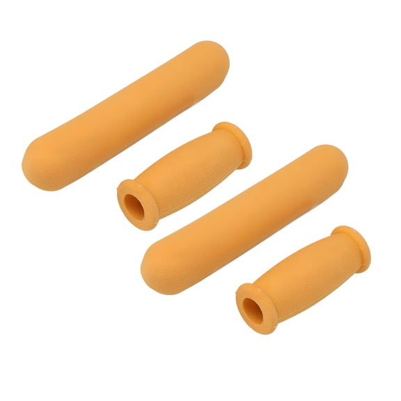 XIRQI 4pcs Extra Thick Cushioned Anti Slip TPU Crutches Replacement Pad for Armpits Hand Grips for Standard Aluminum Crutches Yellow
