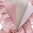 thumbnail image 4 of YWDJ Toddler Girls Net Yarn Mesh Bow Ruffles Birthday Party Gown Long Dresses Pink 9T, 4 of 9
