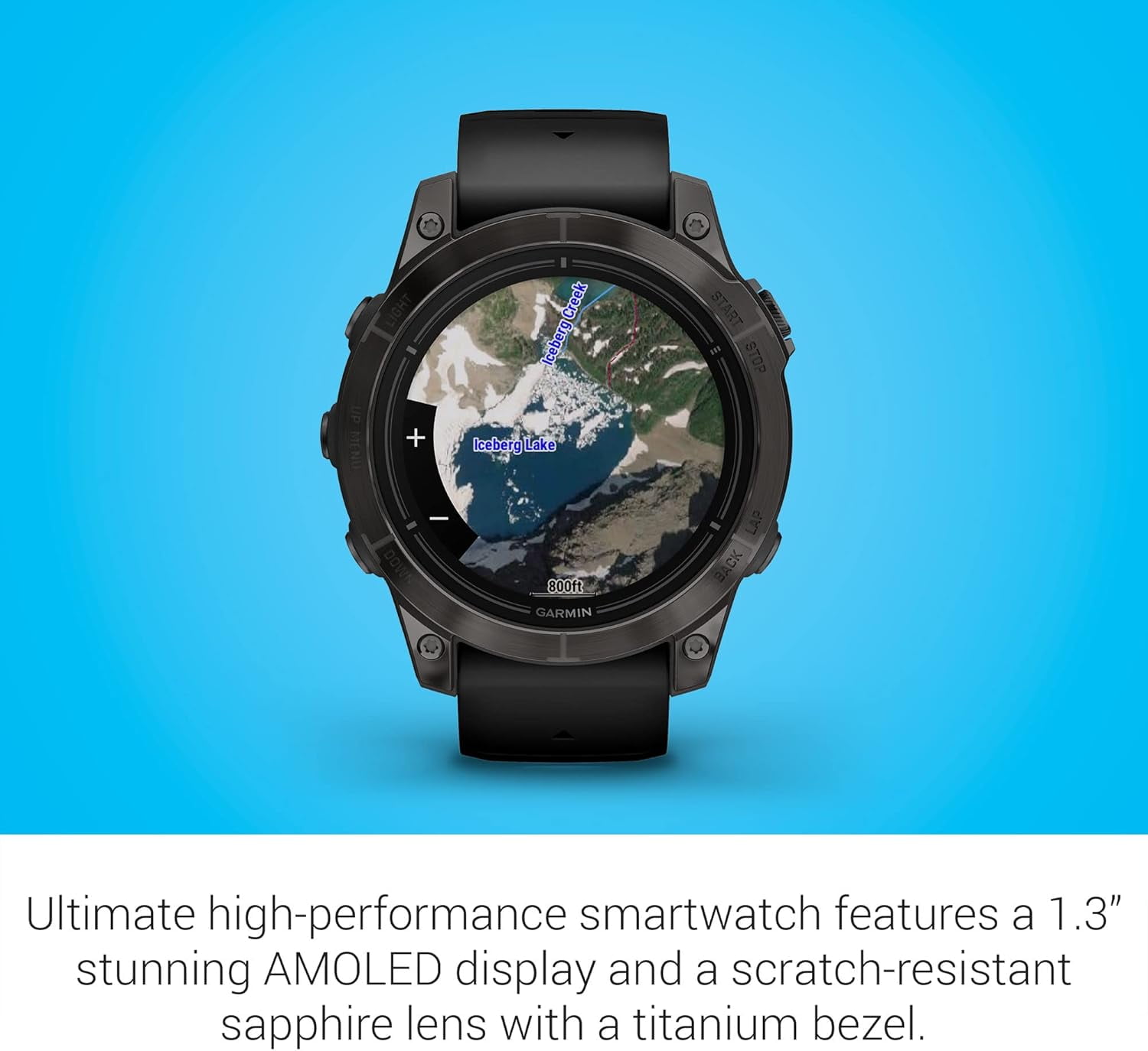 GARMIN GARM-epixPro2-Black-RN, Epix Pro Gen 2 Sapphire 47mm, GPS, Stopwatch, Smartwatch with Built-in Flashlight, Black, 122 Hour Battery Life, 1 Count