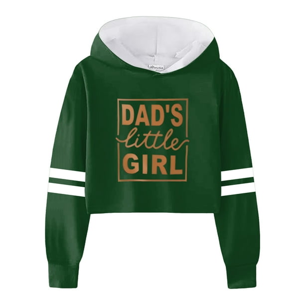 Gibobby Sudadera para Niñas Niños Casual Suelto Activo Mangas completas Sudaderas con capucha Sudaderas con capucha corto Estampado de Tops cortos para a(Verde, 4-5 Años)
