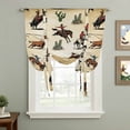 thumbnail image 2 of Western Cowboys Tie Up Curtains for Windows, Adjustable Balloon Window Shades, Brown Vintage Country Cactus Kitchen Window Treatments Adjustable Roll Up Curtain for Basement/Nursery 52"x45", 2 of 8