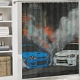 thumbnail image 6 of Orinice American Scene Painting Bathroom Decor Set, Colorful Luxury Graphic Print Polyester Fabric Fashion Shower Curtain Set with Hooks, Home Bathtubs Bathroom Decoration 69x72, 6 of 7