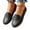 Black, variant on Lovskoo Women's Leather Flats Shoes Leisure Loafers Shoes Slip On Work Shoes Comfort Walking Shoes White