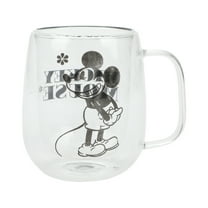 Disney Classic Mickey Mouse 11 Oz. Double-Sided Glass Mug