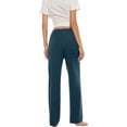 thumbnail image 3 of MoFiz Women's Solid Bamboo Rayon Pajama Pants with Pockets Loungewear 3Packs for Women, 3 of 6
