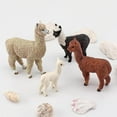 thumbnail image 3 of Ksopiavobs Alpaca Toys 4pcs Alpaca Figure Forest Jungle Animal Toy Figurines for Kids Farm Animals Gift for Kids Toddlers, 3 of 6