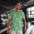 thumbnail image 3 of Wukai Motorcycle Riding Dinosaur Print Men's Short-Sleeved Mesh T-Shirt,Quick-Dry Short Sleeve Workout T-Shirt-X-Large, 3 of 8