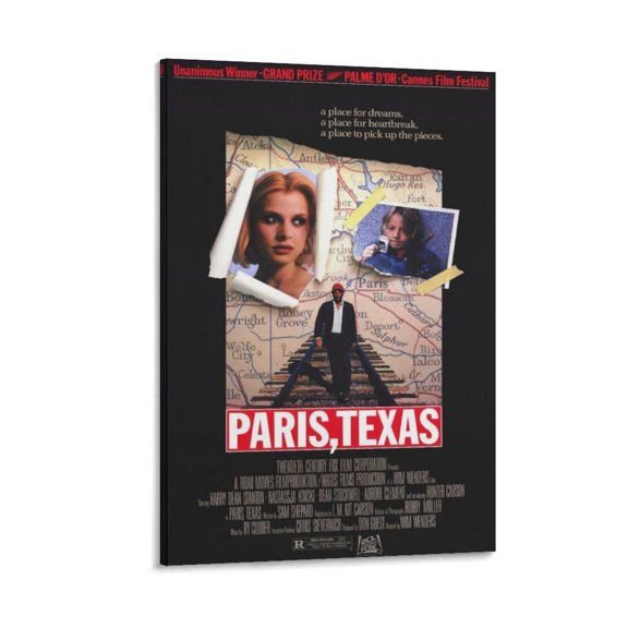 1984 Drama Movie Poster Paris, Texas Room Aesthetic Poster Print Art Wall Painting Canvas Posters Modern Bedroom Decor