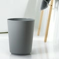 thumbnail image 5 of (2 pack) Mainstays Soft Touch Ribbed Plastic 1.98 Gallon Wastebasket in Grey for Bathroom, Kitchen and Bedroom, 5 of 9