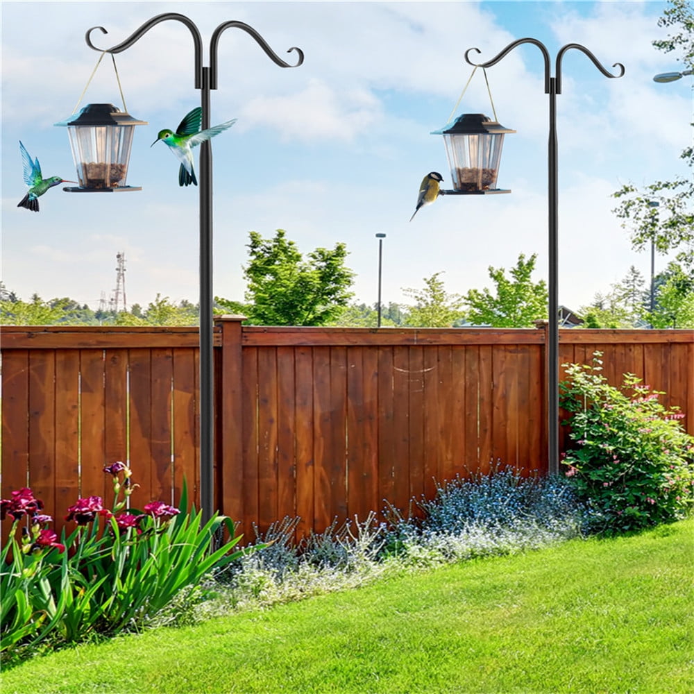 Set of 2 Holiday Styling String Light Pole Wedding Flower Basket Hanger Garden Stake Hook