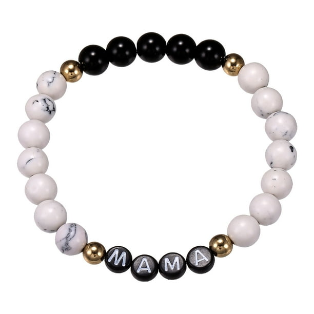 Pulseras para mujer, regalos para mujer, pulsera de piedra europea y de moda, regalo para el día de la madre, pulsera MAMA, pulsera de moda