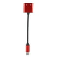 thumbnail image 2 of Adaptador de audio 2 en 1 tipo C de 3,5 mm para auriculares (rojo), 2 of 9