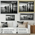 thumbnail image 4 of Designart "Pier Horizon In Monochromatic Black And White II" Coastal Pier Floater Framed Canvas Prints, 4 of 5