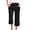 Black, variant on Drawstring Linen Joggers - Women's Plus Size Casual Pants, Comfortable Elastic Waist Bohemian Style Trousers | Yubnlvae (Coffee | XXL)