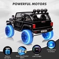 thumbnail image 4 of EDTara 24V 2-Seater Ride On Truck for Kids, 2WD/4WD Switch, Battery Powered Car with Remote, Spring Suspension, MP3, Trunk, LED Lights, 4 of 7