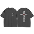 thumbnail image 6 of Ankishi Christian T Shirts for Men Cross Crewneck Casual Graphic Tees Loose Fit Basic Tops Short Sleeve for Travel Commuting, 6 of 7