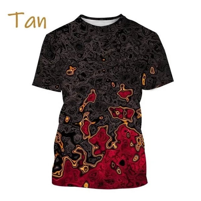 Trendy Graffiti Paint Vertigo Neon Painted Abstract 3D Printed T Shirt Colorful Hypnotic Distorted Line Unisex Short Sleeve Tees