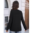 thumbnail image 6 of Zeagoo Fall Sweaters for Women Crewneck Long Sleeve Crochet Texture Pullover Sweater Tops, 6 of 6