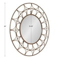 thumbnail image 6 of Kate and Laurel Avoca Modern Ornate Round Wall Mirror, 28 x 28, Bronze, Decorative Wall Decor with Circle Mirror and Unique Metal Lattice Outer Frame for Textured Visual Design, 6 of 8