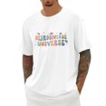thumbnail image 2 of BUWTTED Tshirts Shirts for Men Autism Awareness Letter Print Short Sleeve Casual Crew Neck Tees Comfortable Loose Graphic White Shirt XL, 2 of 6