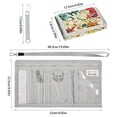 thumbnail image 3 of JIALIOU Nylon Trifold Card Wallet with ID Window Zipper Pocket for Men Women Teen Different Flower and Leaf, 3 of 7